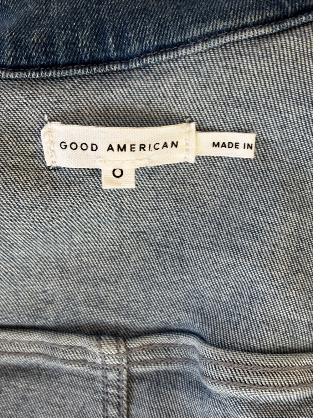 Good American Dark Blue Denim Short-Sleeve Zip Dress - Picture 7 of 11
